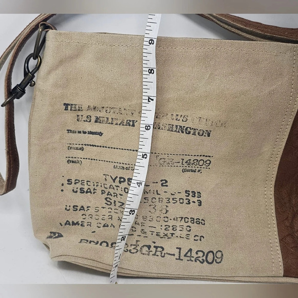 Clea Ray US Military Upcycled Canvas Shoulderbag Crossbody NWT - Picture 16 of 16